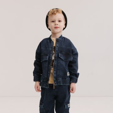 Джинсовая куртка детская Bembi Spring 2024 7 - 13 лет Трикотажная джинсовка Синий KT318 152