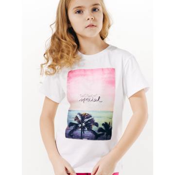 Детская футболка для девочки Smil Белый на 12 лет 110534 152