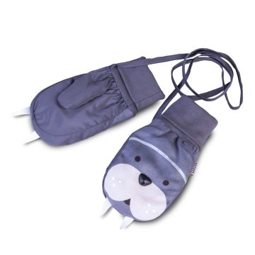 Рукавиці дитячі Tutu 2 - 4 років Плащівка Сірий 3-005855 2-4