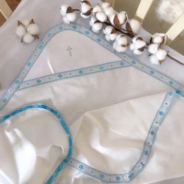 Крыжма для крещения Бетис Праздничная Модель-1 75х80 см Голубой 27070511