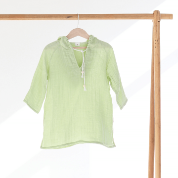 Муслиновая туника детская ELA Textile&Toys 2 - 7 лет Муслин Светло-зеленый MT001LG 92