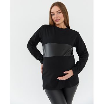 Лонгслів для вагітних і годуючих Lullababe Mexico Black Чорний LB06MX136 S