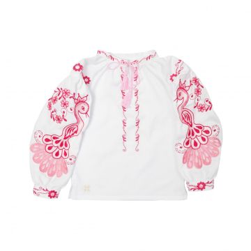 Вышиванка детская Twins Птица 9 - 24 мес Хлопок Розовый 88OTEП-86-08 86