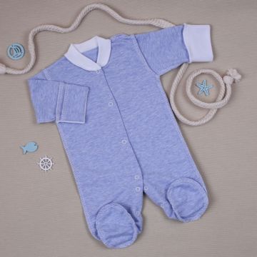 Чоловічок дитячий BetiS Меланж для недоношених немовлят Футер Блакитний 27688132 38-28