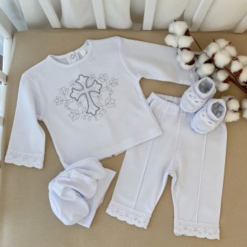 Костюм Чарівний янгол длинный рукав Бетис 27681806 бело-серебристый 80