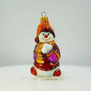 Елочная игрушка Rizdviani Istorii Снеговик с мороженым 12,5 см 4820001046168