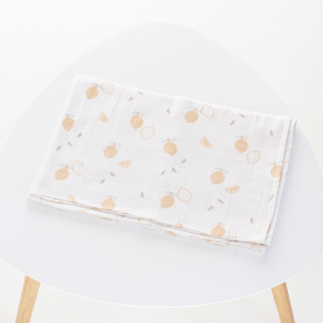 Муслінова пелюшка ELA Textile&Toys Лимони Муслін Білий/Жовтий 100х80 см DM001ES