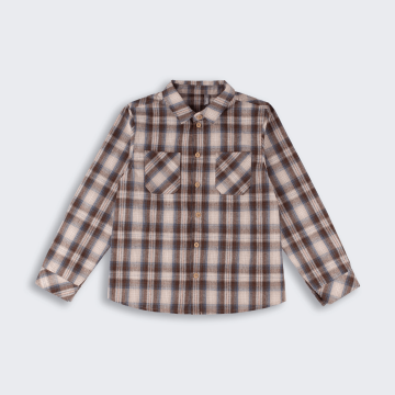 Детская фланелевая рубашка Bembi Autumn 2025 7 - 13 лет Фланель Коричневый 8E3 РБ205 152