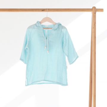 Муслиновая туника детская ELA Textile&Toys 2 - 7 лет Муслин Голубой MT001BL 92