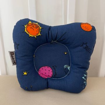 Ортопедична подушка для немовлят BetiS Космос Поплін Синій/Білий 18х22 см 91449725