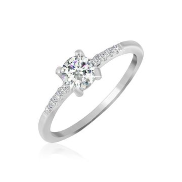 Серебряное помолвочное кольцо Silvex К2Ф/712 18,5