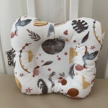 Ортопедична подушка для немовлят BetiS Сафарі Поплін Кавовий 18х22 см 91449622