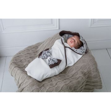 Трикотажний конверт-плед для новонароджених Вишуканість Magbaby кава