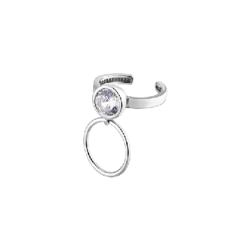 Сережка каффа серебреная UD Kashtan с фианитом ВС-634р