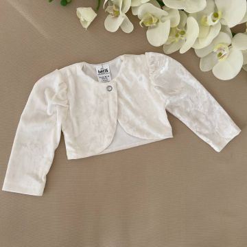 Болеро для девочки BetiS Оксамитовий блиск 0 - 24 мес Бархат/Кулир Молочный 27685245 80-50