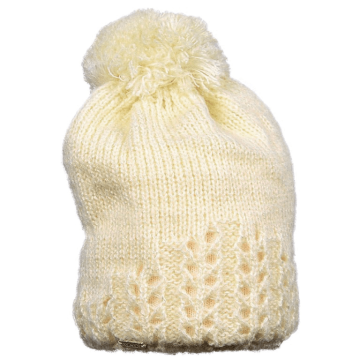 Шапка детская зимняя для девочки Олта Молочный от 5 до 8 лет 52-522017 52-56