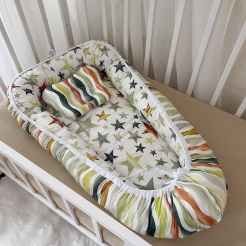 Кокон для немовлят BetiS Барви Поплін/Кулір Зелений 50х80 см 91449361