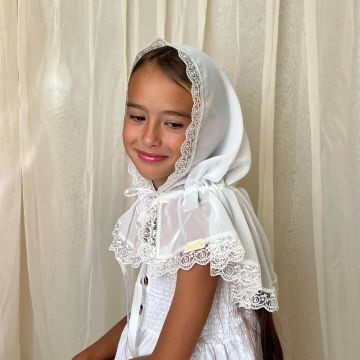 Церковна хустка для дівчинки Бетіс Хрестильна скринька 60х90 см Білий 27684023