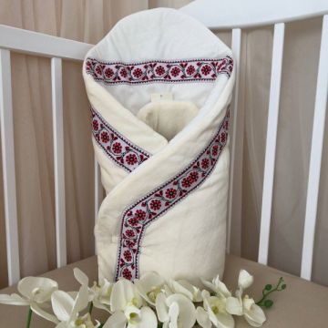 Конверт на виписку літо Бетіс Український, молочний/червоний