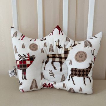 Ортопедична подушка для немовлят BetiS Оленятко Фланель Кавовий 25х33 см 91449200