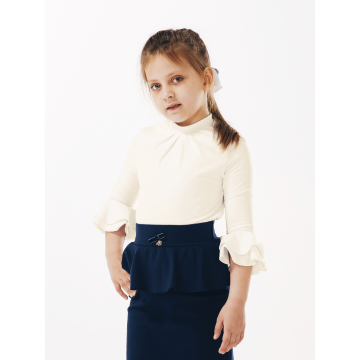 Дитяча блузка для дівчинки Smil Молочний від 7 до 10 років 114642 140