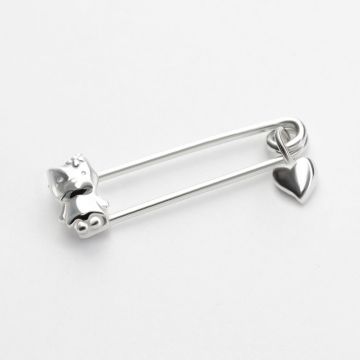 Срібна шпилька Silvex Котик БР2/016