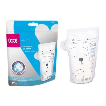 Пакети для зберігання грудного молока Lovi Buddy bear 25 шт 12/208