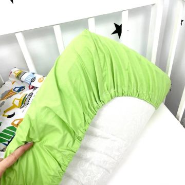 Дитяча постільна білизна для підлітків Oh My Kids Машинки будівельні Ранфорс/Сатін Зелений ПБ-1030-Х-3