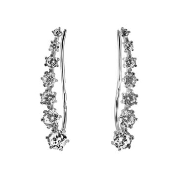 Серебряные серьги каффы с фианитами UMAX Интрига 20145