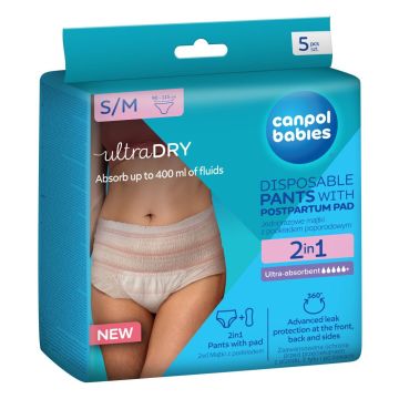 Післяпологові труси одноразові Canpol babies S/M 5 шт 78/011