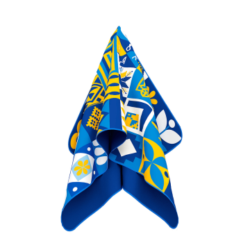 Пляжное полотенце из микрофибры Emmer 70х140 см Код нации Синий/Желтый KodNaczii70*140