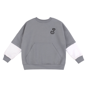 Джемпер для мальчика Bembi 5 - 13 лет Трикотаж двунитка Серый/Белый ДЖ382 110