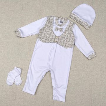 Комплект для крещения мальчика PaMaYa Белый 0-6 мес 9-47-4 56