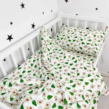 Дитяча постільна білизна Oh My Kids Авокадо Ранфорс Зелений ПБ-017-Х-3