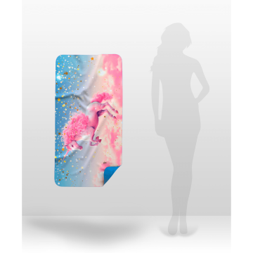 Пляжний рушник з мікрофібри Emmer 70х140 см Unicorn Розовый/Голубой Unicorn70*140