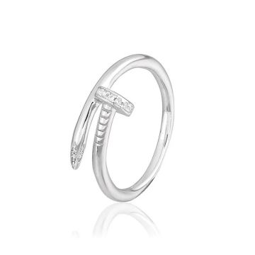 Серебряное кольцо Silvex Гвоздь с фианитами К2Ф/246 15,5