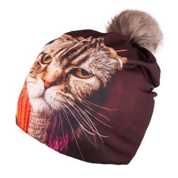 Шапка дитяча зимова Tutu 5 - 8 років Поліестер/Бавовна Коричневий 3-003115 52-56