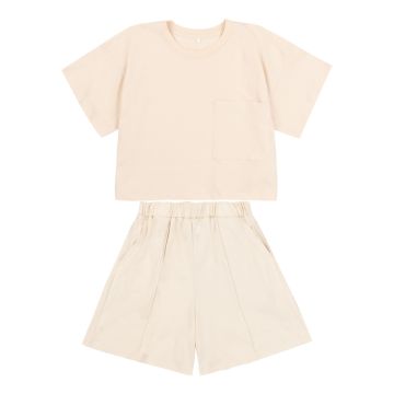 Костюм футболка і шорти на дівчинку Bembi Summer 2024 7 - 13 років Супрем Молочний КС781 152