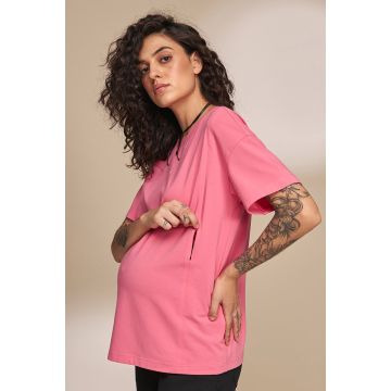 Футболка для вагітних і годуючих Юла Мама Muse Рожевий NR-33.012 L