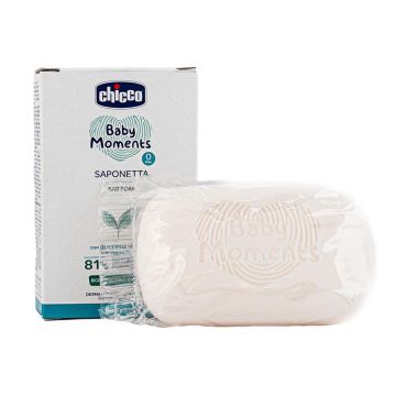 Детское мыло твердое Chicco Baby Moments Мягкая пена с глицерином 100 г 10398.00