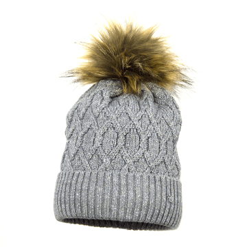 Шапка детская зимняя для девочки Broel Серый от 6 до 13 лет KORNELIE 55/57