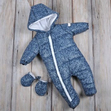 Комбінезон для новонароджених Magbaby стьобаний, з рукавичками, Шторм 56