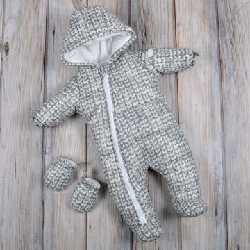 Комбінезон для новонароджених Magbaby стьобаний, з рукавичками, Косичка 56