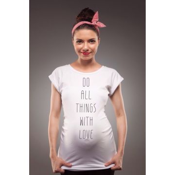 Футболка для вагітних BOBwear "Do All", біла L