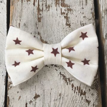 Краватка-метелик для хлопчика MagBaby Коричневі зірки