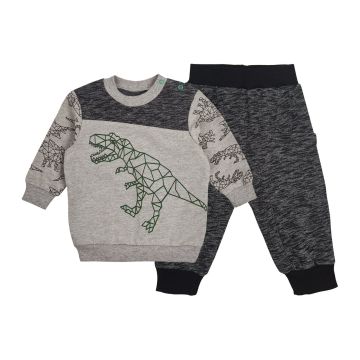 Спортивний костюм для хлопчика ЛяЛя 6 - 18 міс Двунитка Сірий К2ДВ001_5-72 74