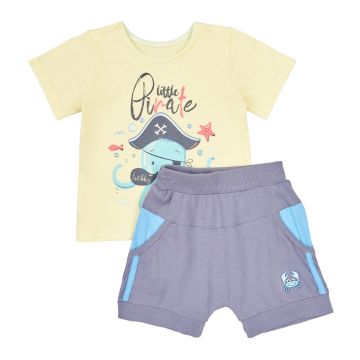 Костюм футболка і шорти на хлопчика ЛяЛя 6 - 24 міс Кулір Жовтий К3КЛ007_2-306 80