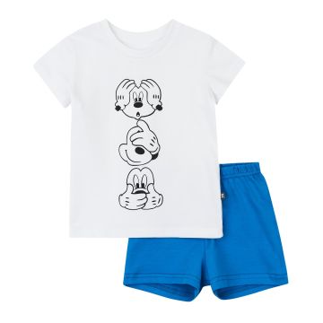 Костюм футболка і шорти для хлопчика ЛяЛя 6 - 8 років Стрейч-кулір Синій К3СК130_2-445 122