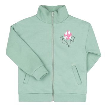 Кофта на блискавці на дівчинку Bembi 1 - 1,5 років Трикотаж на флісі М'ятний КФ218 80
