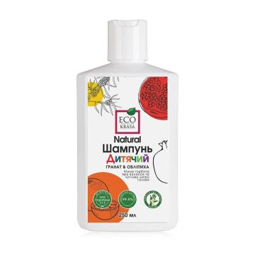 Натуральный детский шампунь EcoKrasa Гранат и облепиха 250 мл